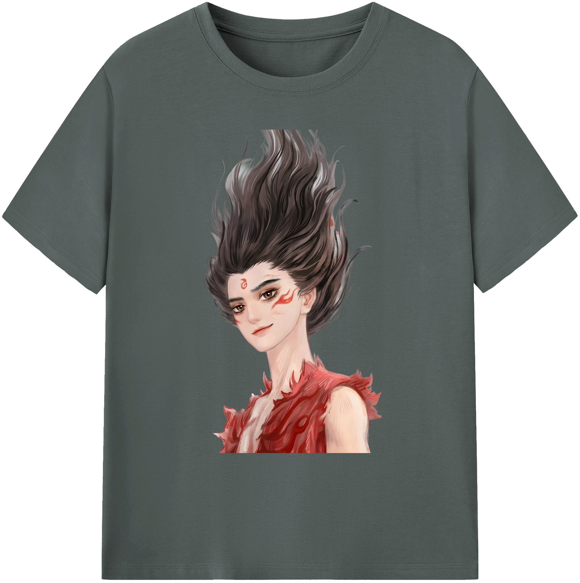 （画像用） Ne Zha 2 ナタ 魔童の大暴れ 綿100％ メンズ半袖Tシャツ｜肌触りやわらか＆通気性
